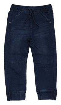 Tmavomodré teplákové cuff rifle Lupilu