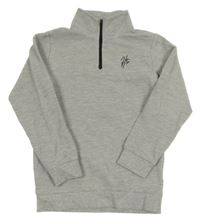 Šedá melírovaná žebrovaná mikina s výšivkou George