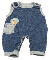 Tmavomodré melírované na traké tepláky s tuleněm Ergee