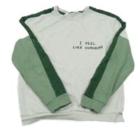 Svetlošedá -zelená mikina s nápisom H&M