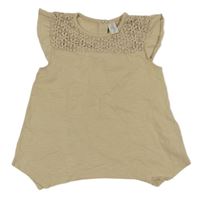 Béžové tričko s krajkou Topomini