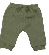 Khaki prešívané tepláky Tu