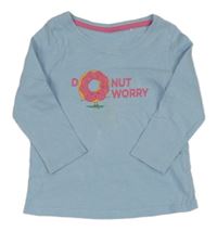 Svetlomodré tričko s donutem