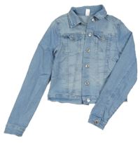 Světlemodrá riflová crop bunda H&M