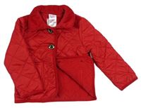 Červená šušťáková prešívaná zateplená bunda E-Vie