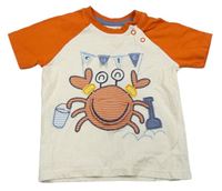 Smetanovo-oranžové tričko s krabom George