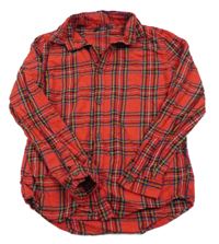 Červeno-černá kostkovaná košile Next