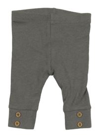 Sivé rebrované ľahké tepláky s gombíkmi