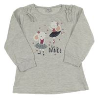 Sivá melírovaná mikina s myškami Kiki&Koko