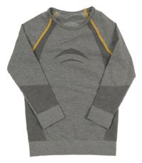 Sivé vzorované thermo tričko Lupilu