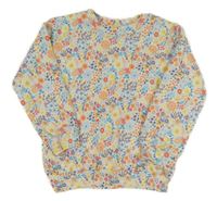 Bielo-farebná kvetovaná mikina Nutmeg