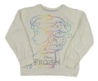 Biela mikina s barevnou Elsou George