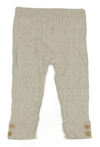 Smotanové rebrované úpletové legíny Primark