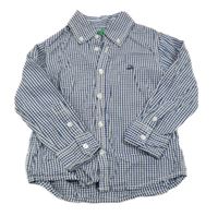 Modro-bílá kostičkovaná košile Benetton