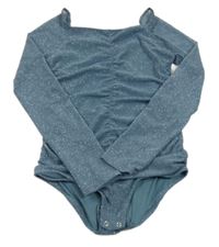 Šedomodré trblietavé tylové body Zara