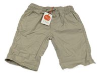 Nové - šedobéžové plátenné kraťasy Miniclub