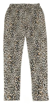 Béžovo-čierne leopardí legíny River Island