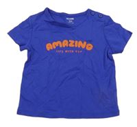 Fialové tričko s nápisem kiabi