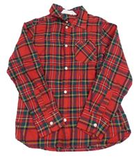 Červeno-zelená kockovaná košeľa H&M