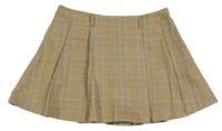 Béžová kockovaná sukňa Zara