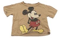 Hnedé tričko s Mickeym