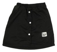 Čierna tepláková prepínaci sukňa s nášivkou Shein