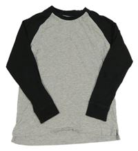 Sivo-čierne tričko Next