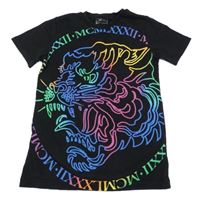 Černo-barevné tričko s tygrem Next