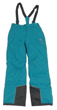 Zelenomodré šusťákové laclové oteplovačky Yigga