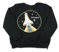 Čierna mikina s raketou Primark