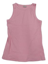 Růžový žebrovaný top F&F