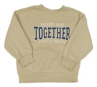 Béžová mikina s nápisom H&M