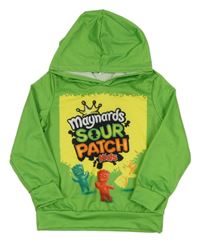 Světlezeleno-žltá mikina s kapucí - Sourpatch Kids