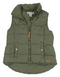 Khaki šusťáková zateplená vesta H&M