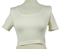 Dámské bílé žebrované crop tričko Primark 
