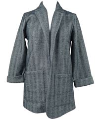 Nové - Dámsky tmavomodrý melírovaný kabátový cardigán Dunnes