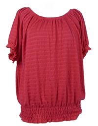 Dámská fuchsiová vzorovaná balonová halenka Papaya 