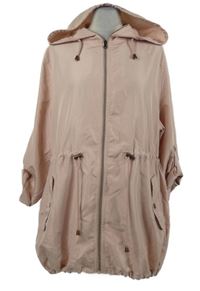 Dámská světlerůžová šusťáková parka s kapucí 