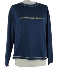 Dámské tmavomodré triko s logem Benetton 