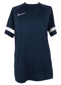 Pánské tmavomodré sportovní funkční tričko s pruhy Nike 