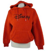 Dámská červená huňatá mikina s logem a kapucí Disney 