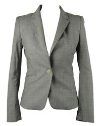 Dámske čierno-okrové kockované sako H&M