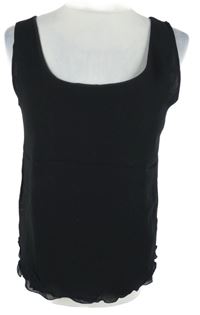 Dámský černý šifonový top 