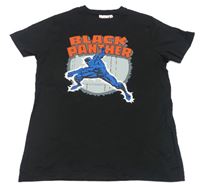 Čierne tričko s Black Panther Marvel
