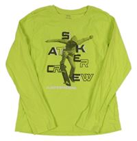 Limetkové triko se snowboardistou Y.F.K. 