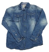 Modrá riflová košile 