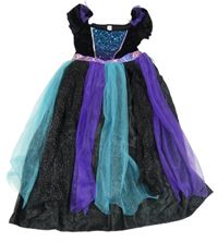 -Kockovaným čierno-modro-fialové šaty s flitrami TU