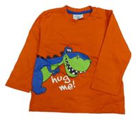 ORanžové triko s dinem Topomini