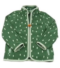 Zelená vzorovaná fleecová prepínaci mikina TCM