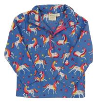 Modrá fleecová funkčná mikina s jednorožcami Mountain Warehouse